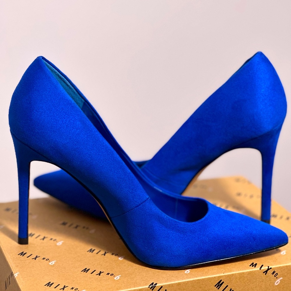 Mix No. 6 Danyah Pointed Stiletto/Pump in Cobalt blue